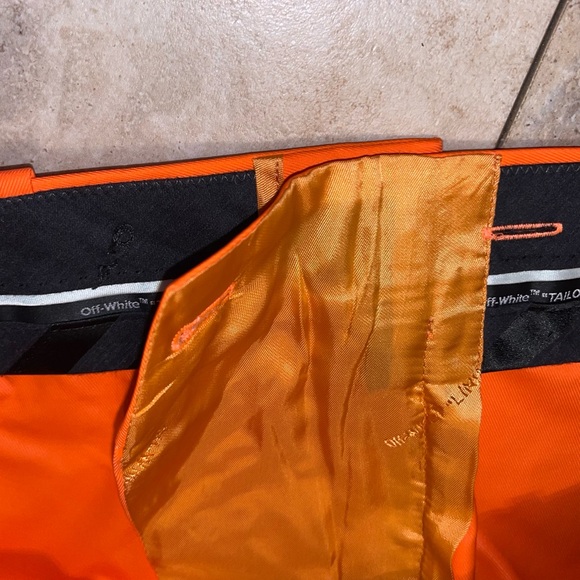 Off-White Nylon Oversized Pants Orange Tailoring Fit Size 48 - Picture 7 of 14